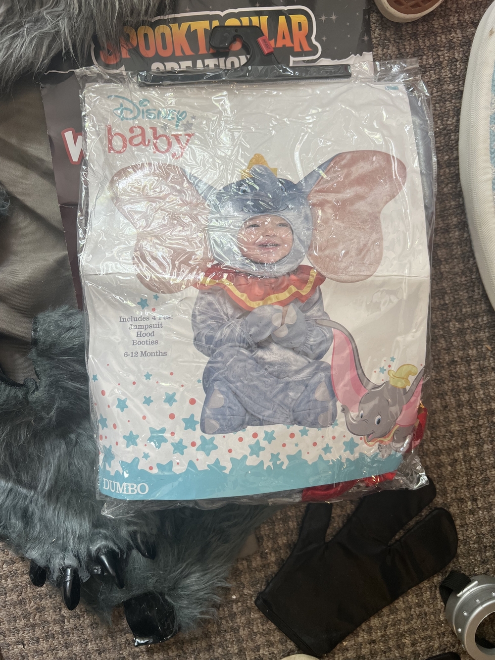 Disney Baby Dumbo Costume in Gray and Pink